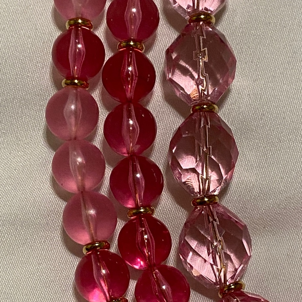 Vintage Napier Elegant Pink Beaded Necklace - Picture 2 of 6